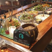 Sallad Buffet, everything perfect labelled at Hermans in Stockholm