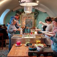 Buffet at Hermans in Stockholm