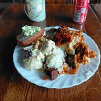 Few items from todays buffet at Hermans in Stockholm