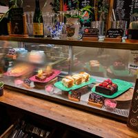 Dessert case at Hermans at Hermans in Stockholm