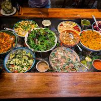 Part of the buffet at Hermans at Hermans in Stockholm