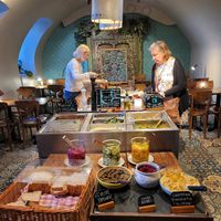 Buffet and beautiful setting at Hermans in Stockholm