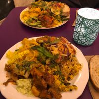 Couldn’t fit any more on my plate! All vegan!  at Hermans in Stockholm