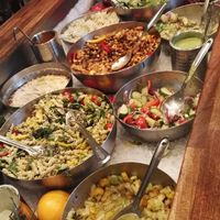 Their buffet (also completely vegan). at Hermans in Stockholm