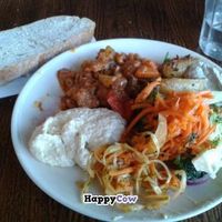 Delicious lunch buffet - all vegan. at Hermans in Stockholm