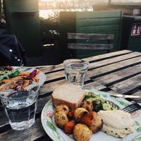 Vegan buffet at Hermans in Stockholm