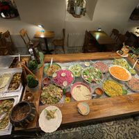 Great vegan buffet! What a selection! at Hermans in Stockholm