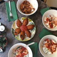 Remembered to take a pic right after we started 😅 at Bitkisel Mutfak in Urla