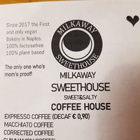 Milkaway menu at Milkaway in Naples