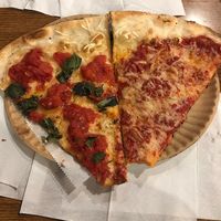 Left Margarita Slice & Right Plain Slice  at NY Pizza Suprema in New York City