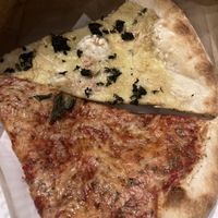 A regular vegan, and a “mozzarella” .  at NY Pizza Suprema in New York City