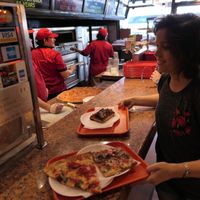 Pizzas at NY Pizza Suprema in New York City