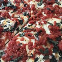 Vegan margarita pizza  at NY Pizza Suprema in New York City