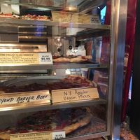 Note the five vegan options for pizza. at NY Pizza Suprema in New York City
