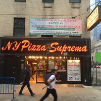 View from outside. at NY Pizza Suprema in New York City