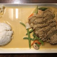 A ‘mock duck’ peanut based curry  at Good Morning Vietnam Vegan in Berlin