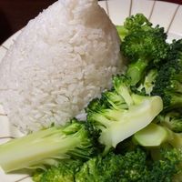Rice & lots of broccoli   at Good Morning Vietnam Vegan in Berlin