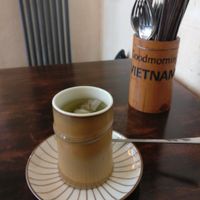 Wild rice tea (very nice) at Good Morning Vietnam Vegan in Berlin