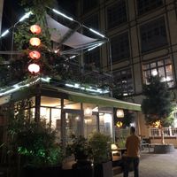 Courtyard set off the main road  at Good Morning Vietnam Vegan in Berlin