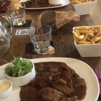 Vegan seitan stoofvlees met veganaise at Brouwerij Het Anker in Mechelen