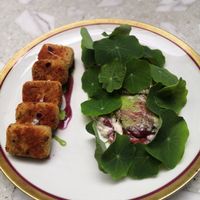 Steak de sandia at Casa Lėlytė in Bogota