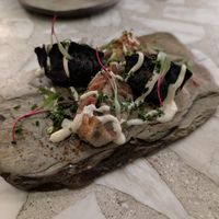 Dumplings. The beetroot one is outstanding! at Casa Lėlytė in Bogota