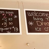 Menu at Living the Dream in Eureka