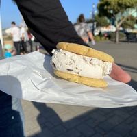 Dairy free cookies galore ice cream with vegan sugar cookies (sammich) at Living the Dream in Eureka