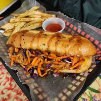 Pulled "Pork" and Homestyle Fries at MeMe's Twisted Potato in Little Rock