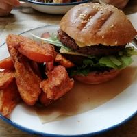Veef Mac burger at The Catchment Brewing in West End