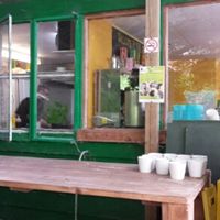 View of kitchen and counter at Tree-Top Cafe in Looe