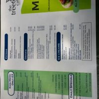 Menu at Tree-Top Cafe in Looe