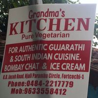 advertisement at Grandma's Kitchen in Kochi