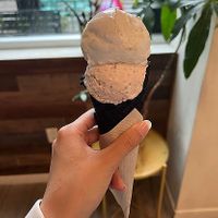 vietnamese corn ice cream and chocolate covered strawberry ice cream at The Greenery Creamery  in Orlando
