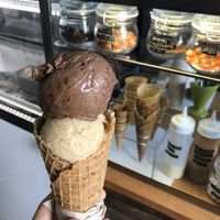 chocolate almond raspberry and speculoos at The Greenery Creamery  in Orlando