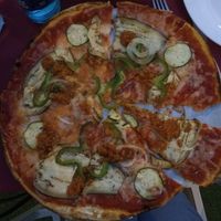 Pizza de la huerta con soja texturizada at La Cobija in Chiclana De La Frontera