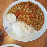 Cashew curry with chickpeas at Serendib in Ellsworth