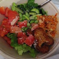 Asian bowl (loempia's konden niet wachten op de foto) at BACKYARD in Rotterdam