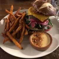 Cheeseburger with fries  at BACKYARD in Rotterdam