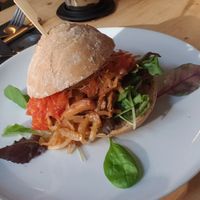 I didn't like the pulled chicken sandwich. Didn't finish it. at BACKYARD in Rotterdam