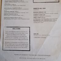 Menu 1 at BACKYARD in Rotterdam