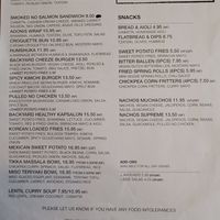 Menu 2 at BACKYARD in Rotterdam