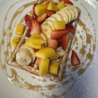 Waffle with fruit   at BACKYARD in Rotterdam