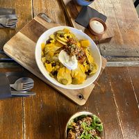 Nachos, bitterballen, cauliflower wings🩵  at BACKYARD in Rotterdam