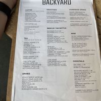 Drinks (cows milk is available on request 😕)  at BACKYARD in Rotterdam