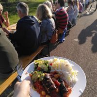 Vegan dinner on the dike organised by Food of cultures  at Food of Cultures - Churchillweg in Wageningen