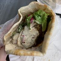 falafel sandie  at Oasis in Brooklyn