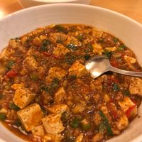 Spicy Tofu, minced soy, baby corn and other nice stuff at Lao Wai in Stockholm