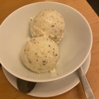 Homemade ice cream with cardamom, bergamot and pistachio   at Lao Wai in Stockholm