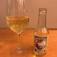 Organic elderflower soda drink at Lao Wai in Stockholm